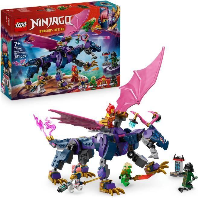 LEGO NINJAGO Rontu, majster drakov, stavebnicová sada, 4 minifigúrky, pohyblivý drak, od 7 rokov