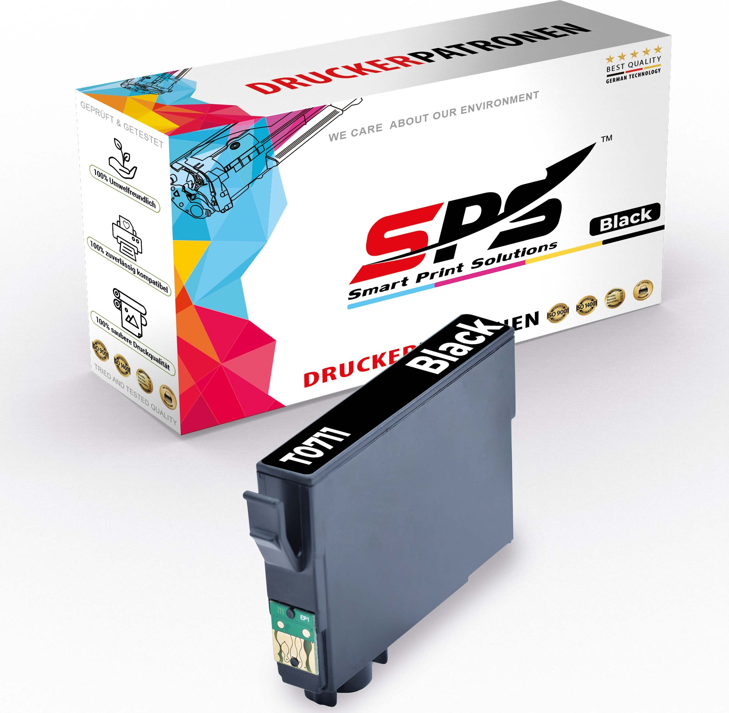 sps T0711 Tintenpatrone Kompatibel für Epson Stylus DX 6050 | 1x Schwarz SPS_ESP_TP_T0711_5388