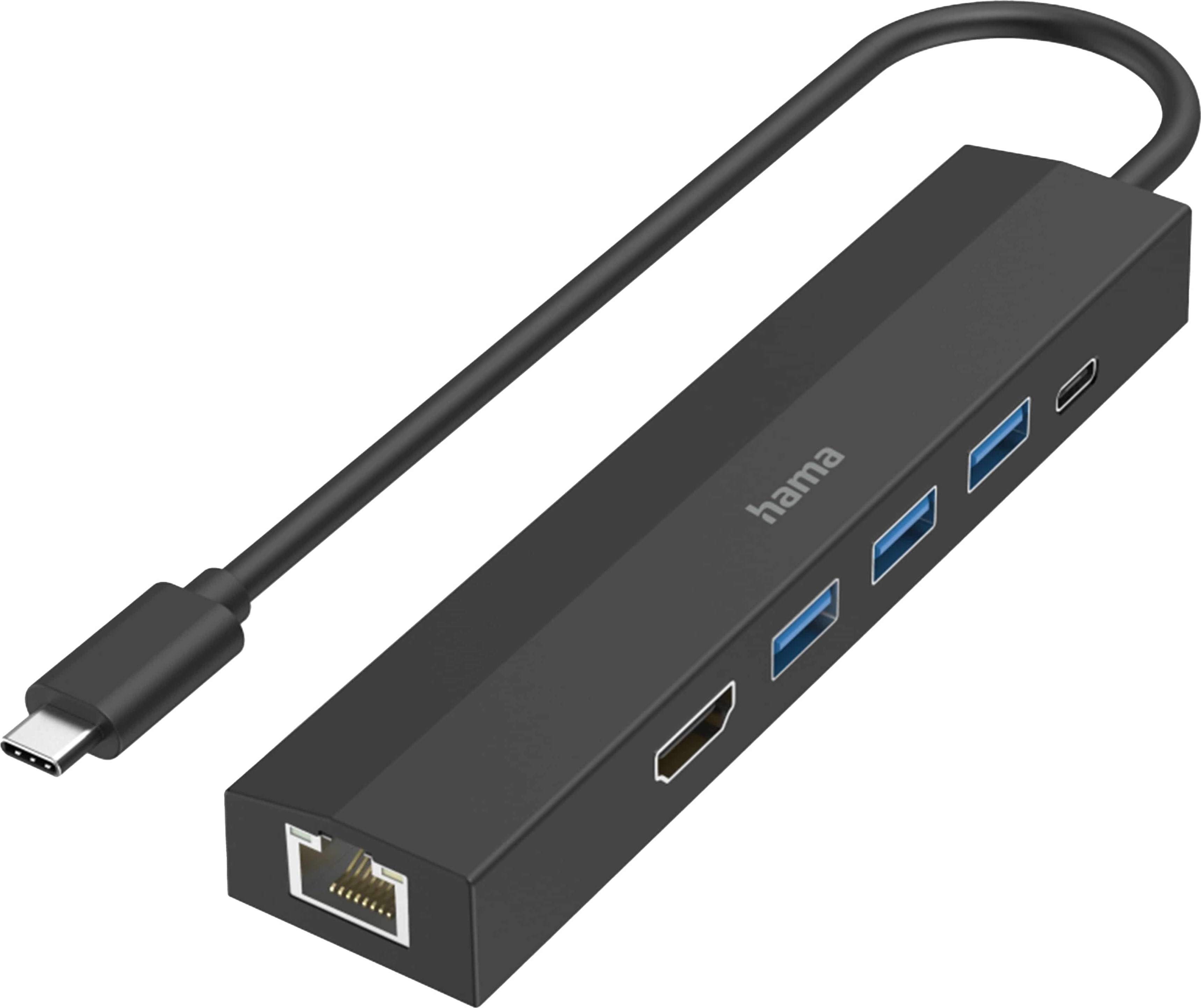 Hama 00200144 Rozbočovač USB 3.2 Gen 1 (3.1 Gen 1) Type-C 5000 Mb/s čierny