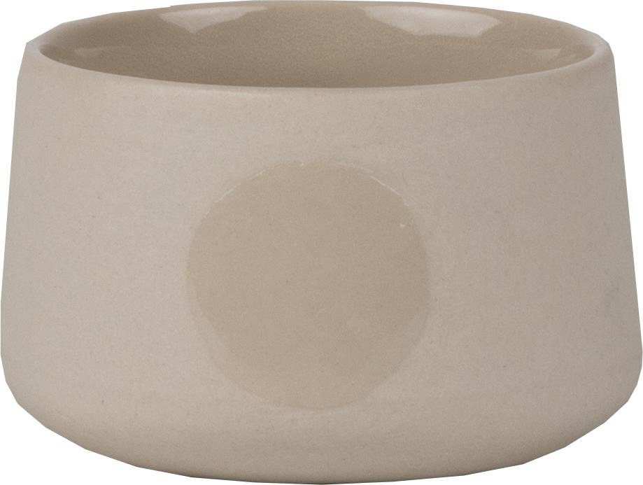 räder 15546 BALANCE Licht Taupe Kerzenbecher aus Steinzeug