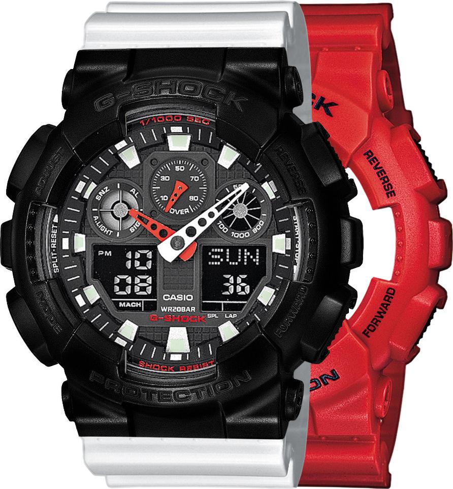 Casio G-Shock SET GA-100B-4AER hodinky + BEZEL 10523429 + BAND 10347710 20BAR