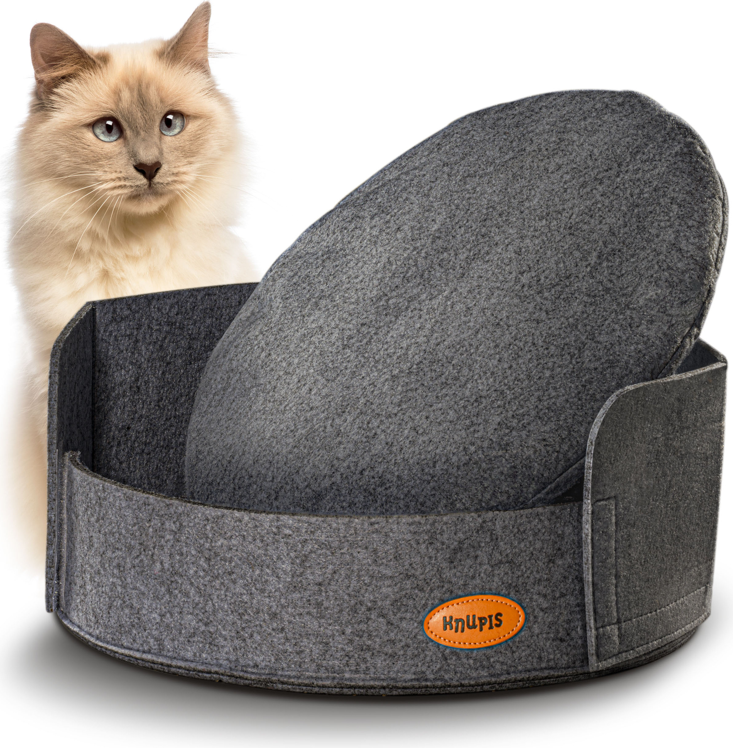 Rechteckiges Katzenbett, Marineblau, 63,5 Cm – Weich, Rutschfest & Maschinenwaschbar