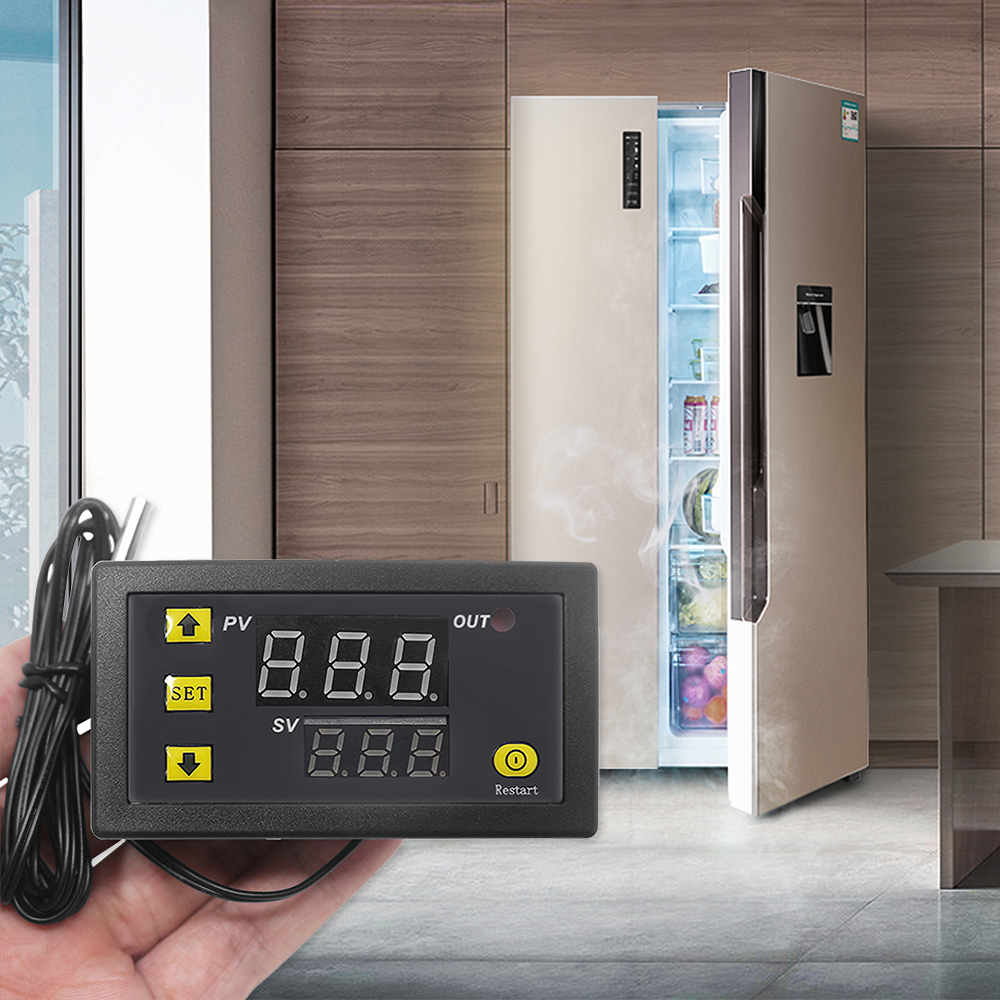 Digitaler Temperaturregler Thermostat Controller mit Sensorsonde Direkt im 
