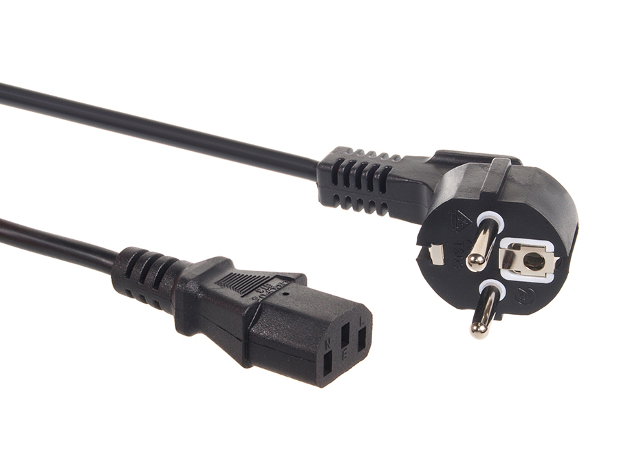 Stromkabel für PC Drucker Monitore 2m Kaltgeräte Kabel Netzkabel TV Beamer WOW 