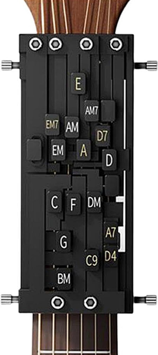 BundiGlassware Gitarren Akkord Trainer | Gitarrenhilfe für Akkorde | Gitarren Akkordwechsler Werkzeugset | Gitarren-Akkorddrücker | Gitarren-Akkord-Wechsler Tool Hilfe Lernsystem | Gitarren Lehrhilfen Z241025SDJLJJMY57