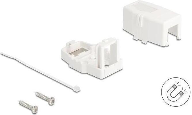 DELOCK Keystone Leergehäuse 1 Port magnetisch. Unterseite sw 85841