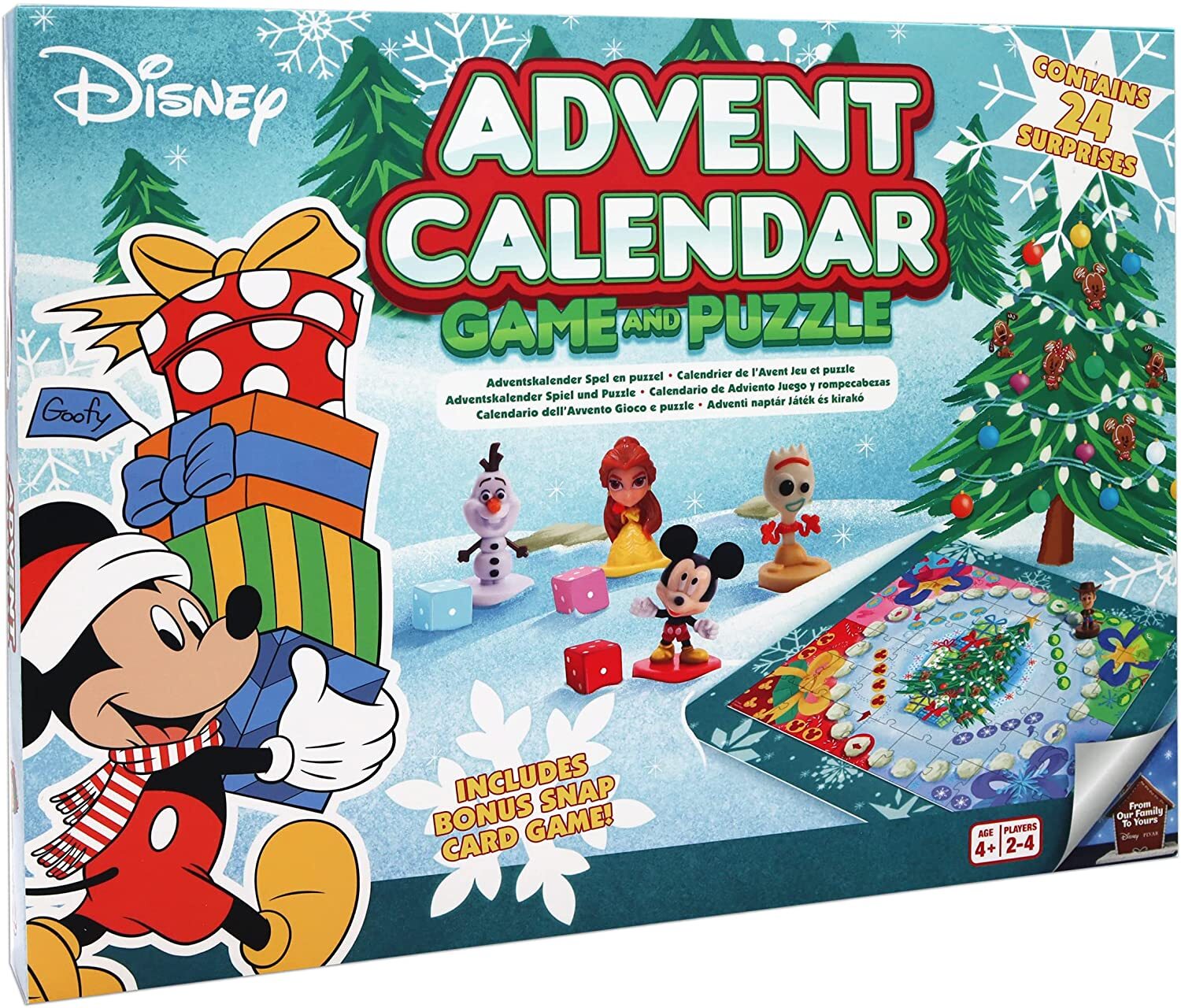 Disney - Adventný kalendár - Hra a puzzle Adventný kalendár Vianoce Mickey Mouse Donald Duck