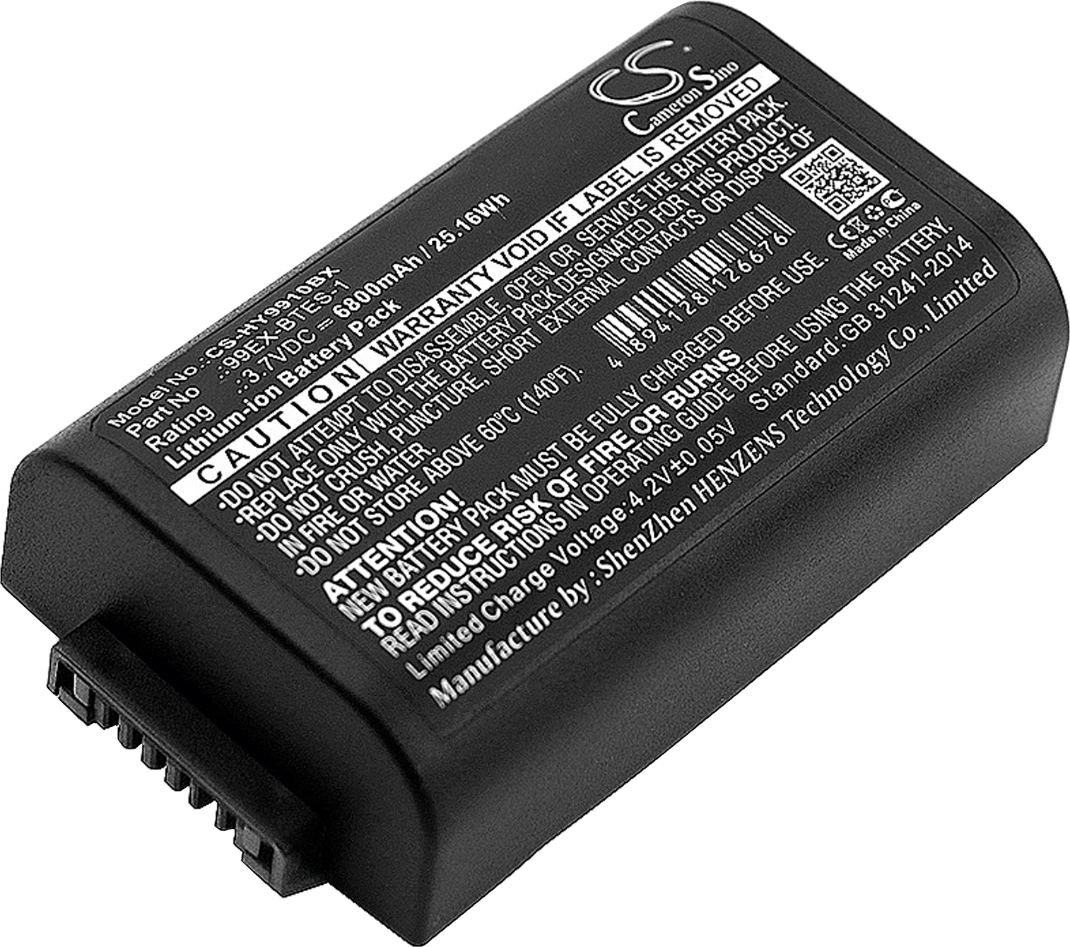 TECHTEK Akku Kompatibel mit [Dolphin] 99EX, 99EX-BTEC, 99EXhc, 99GX, für [Honeywell] 99EXhc, 99GX, Dolphin 99EX, Dolphin 99EX-BTEC Ersetzt 99EX-BTEC 99EX-BTEC-1, 99EX-BTES-1
