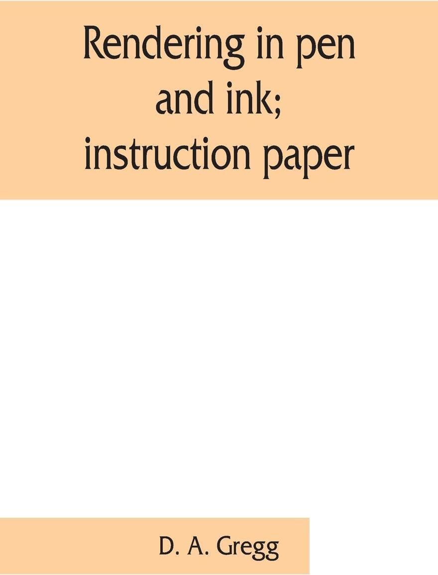 Sonstige Verlage Rendering in pen and ink; instruction paper