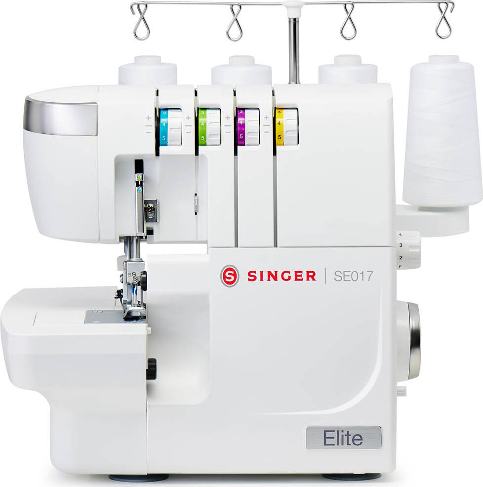 Singer Overlock-Nähmaschine Elite SE017 mit Freiarm, 15 Sticharten, 1300 Stiche/Min, ohne Stichplattenwechsel 230409102