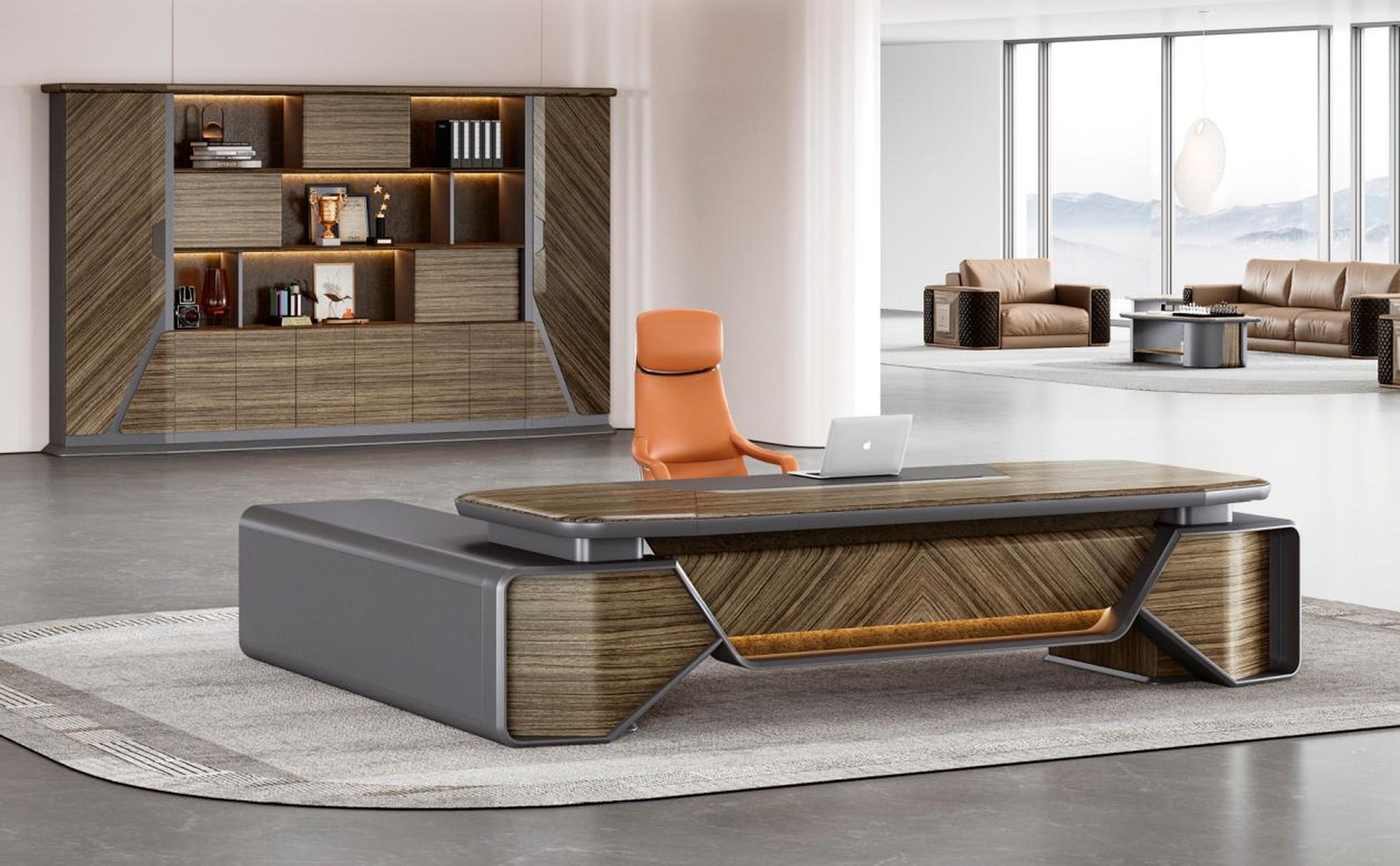 Xl Moebel Gmbh Brauner Bürotisch Exklusiver Ecktisch Deisnger Holz Eckschreibtische