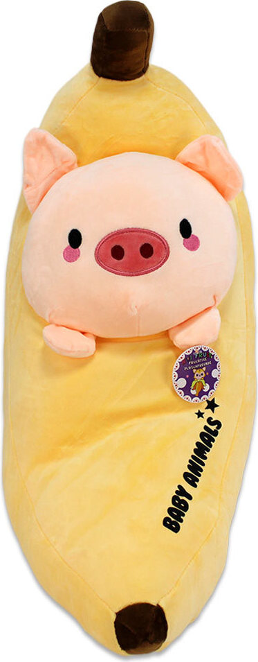 BEMIRO Plüsch Schwein groß in Banane kawaii - ca. 60 cm