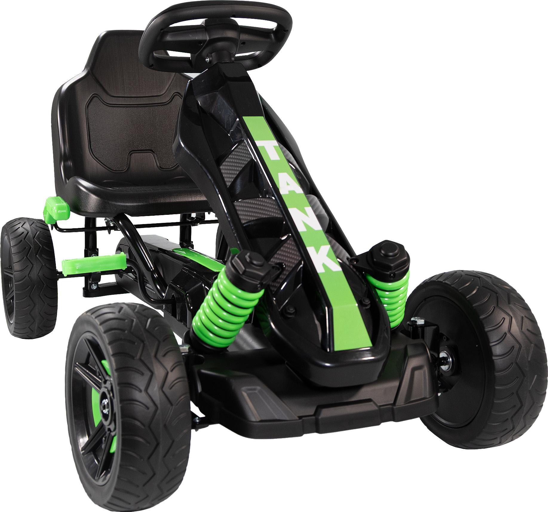 Lemodo Go Kart Tretfahrzeug grün, Kinderfahrzeug ab 3 Jahre, Pedalfahrzeug NA327_G