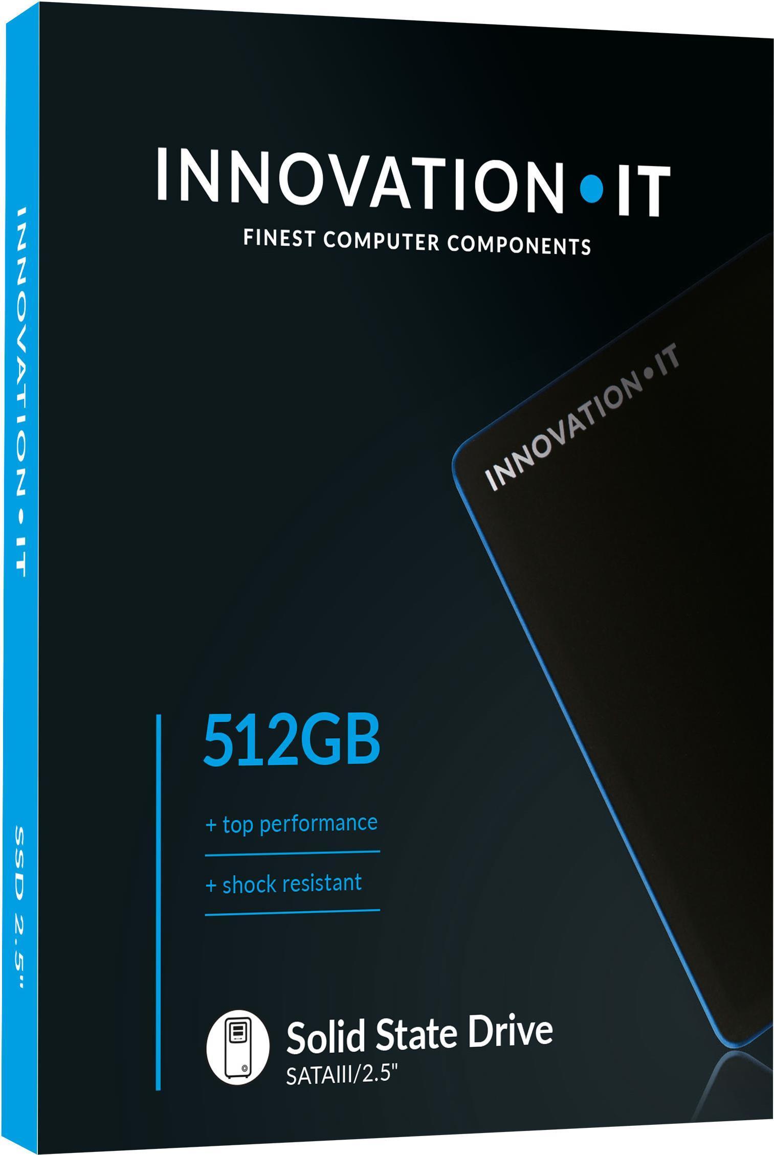 Innovation-Pc Innovation IT SSD 2.5" 512GB InnovationIT Black2 retail (QLC), 512 GB, 2.5", 550 MB/s, 6 Gbit/s 00-512888