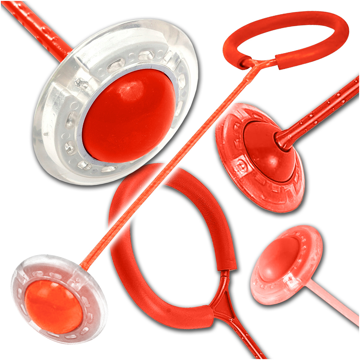 Sonstige Verlage HULA-HOP Hula-Hoop-Reifen Bein-Reifen Spring-Reifen LED ROT