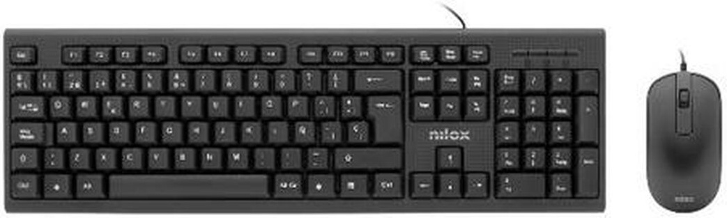 Tastatur mit Maus Nilox Schwarz
