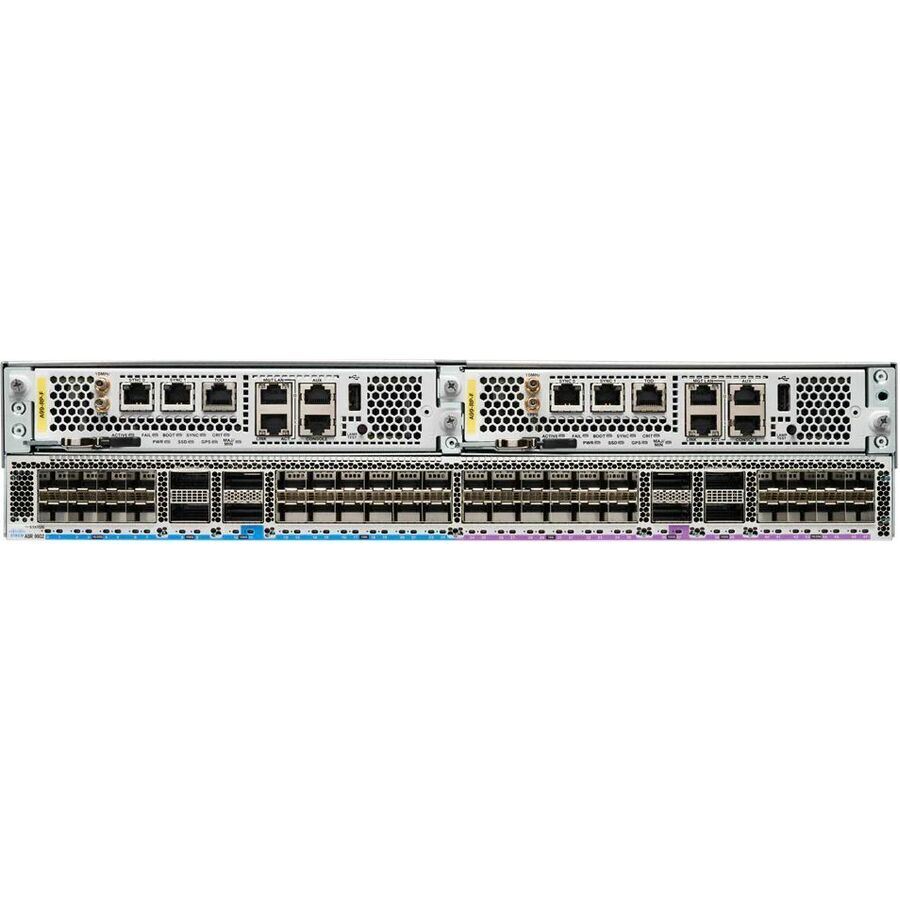 Cisco ASR 9000 Router-Gehäuse - Powerline - 48.0 QSFP28 Steckplätze, SFP28 Steckplätze, SFP+ Steckplätze, QSFP-DD Steckplätze - 100 Gigabit Ethernet - IEEE 802.3ah, IEEE 802.1ag, IEEE 802.3, IEEE 802.3ab, IEEE 802.3ad, IEEE 802.1s, IEEE 802.3u, IEEE 802.3at, IEEE 802.3ae, IEEE 802.3az, IEEE 802.3af, ... - 2U - Rackmontage ASR-9902