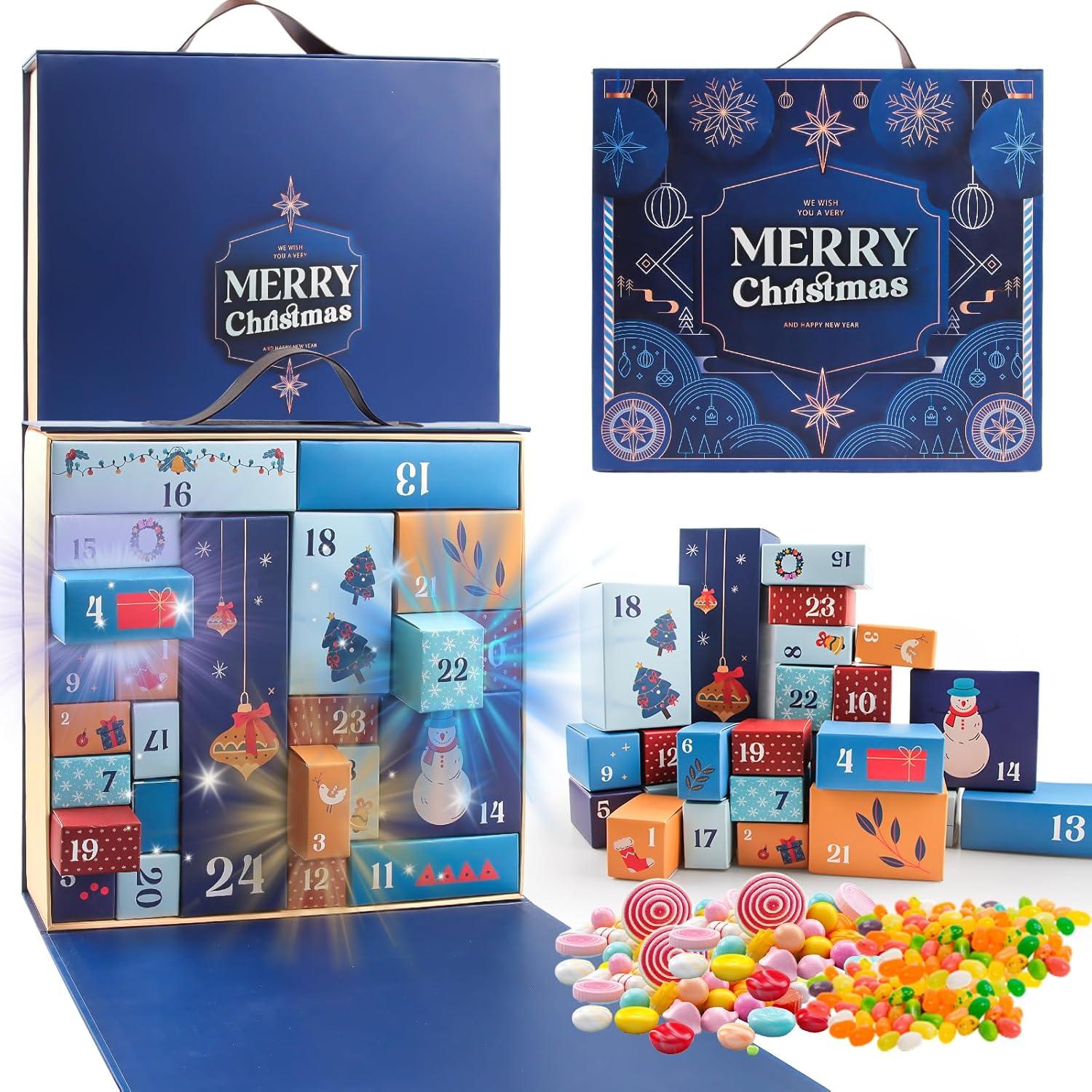 snq Wiederverwendbar Bunte Adventskalender Boxen, Adventskalender Zum Selbst Befš¹llen,24 Stš¹ck Weihnachtskalender Party Schachteln,Advents kalender Geschenkbox,Diy-Weihnachtskalender Bastelset ddy-READ-00927