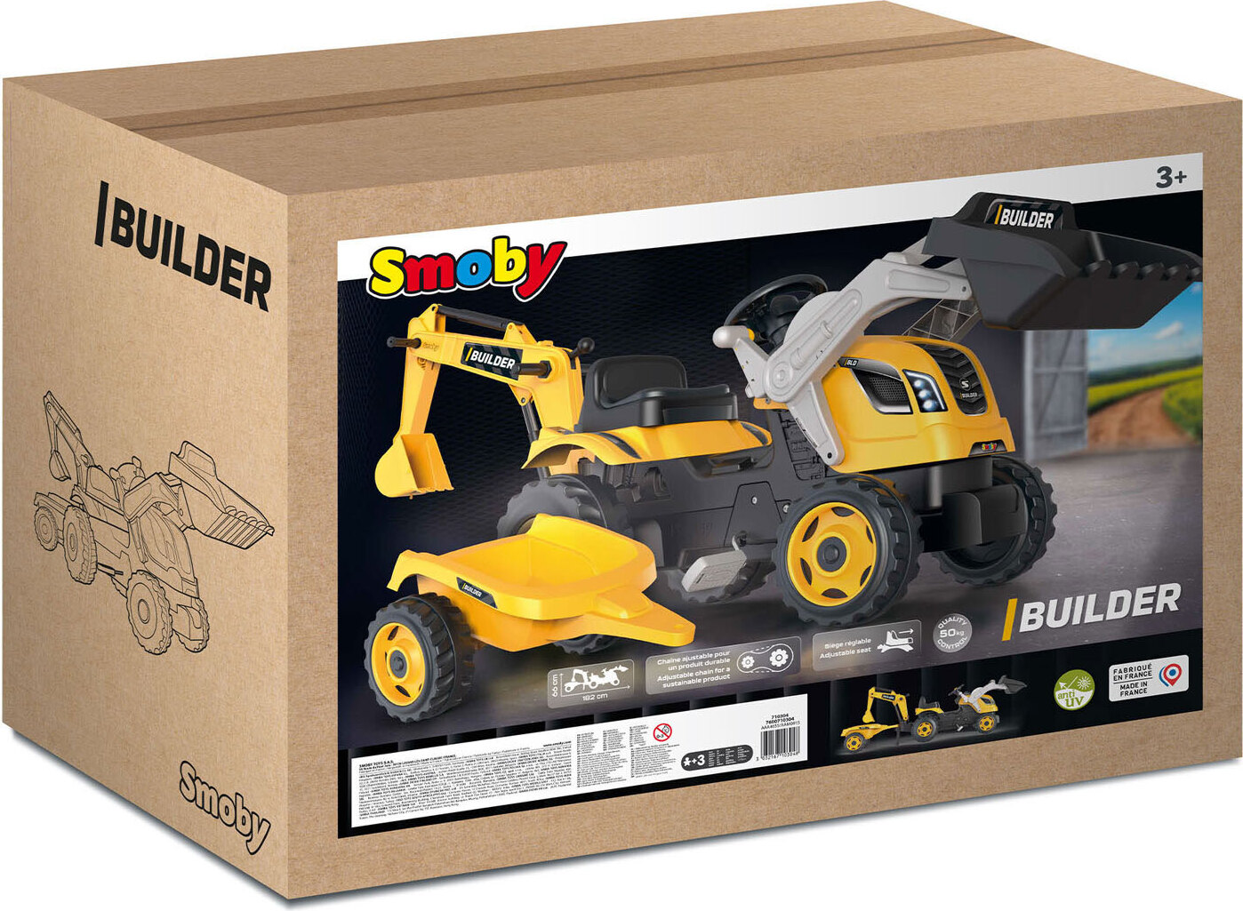 Smoby Builder Max Baggertraktor mit Anhanger Kaufland