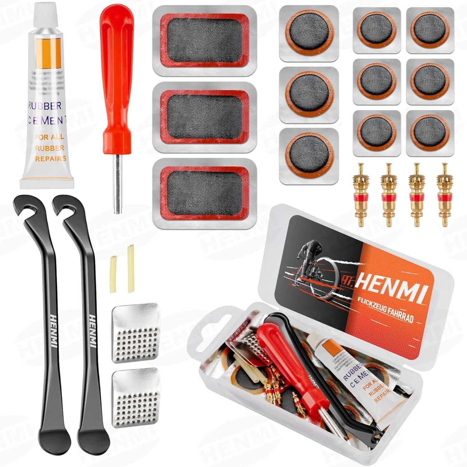 Cleminsta 12 Fahrrad Flicken Set - Leimlose Reifenpatches Für Fahrradschläuche