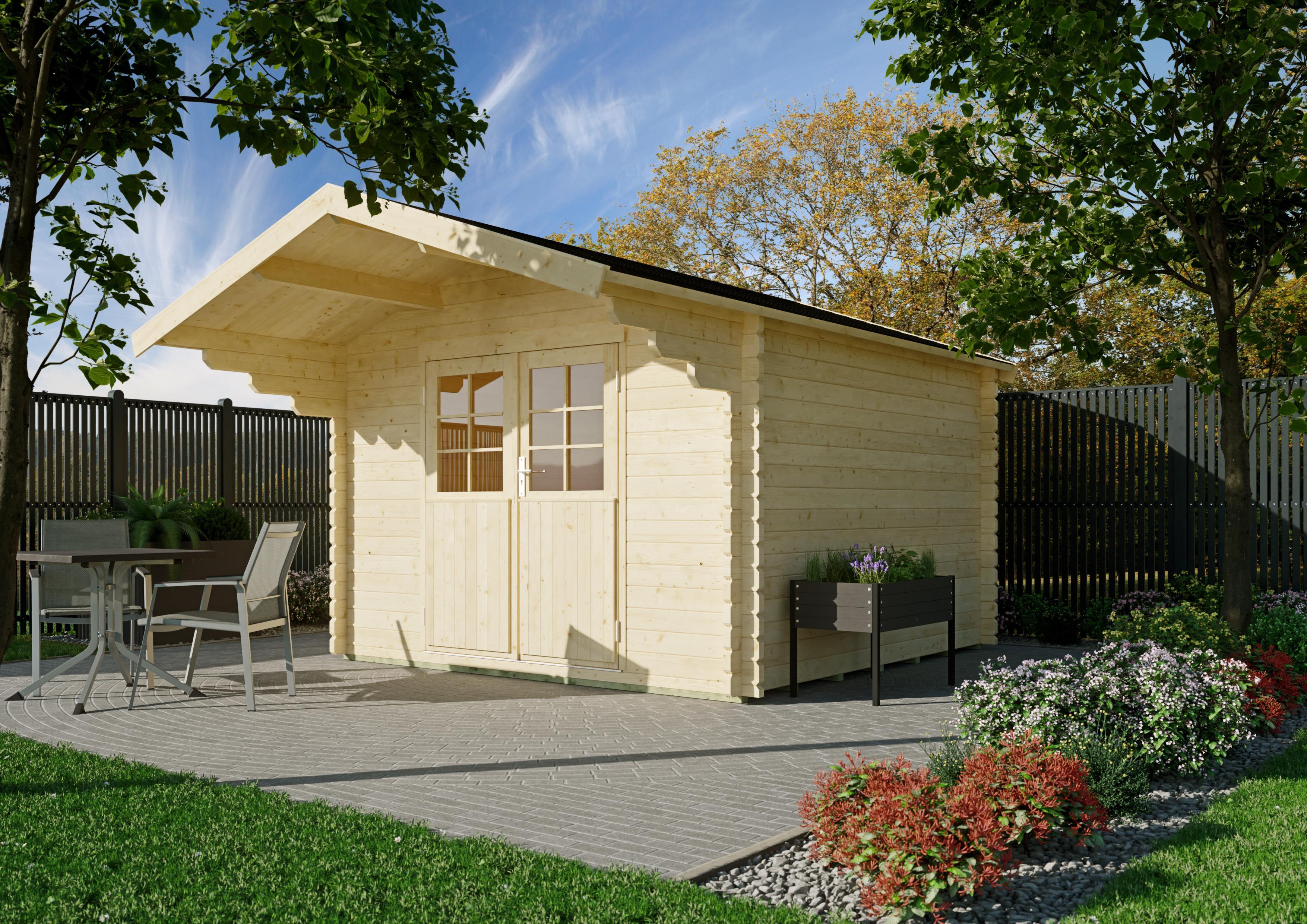 Gartenhaus Vanna II 3,00x3,00 m - inklusive langlebigem EPDM-Dach