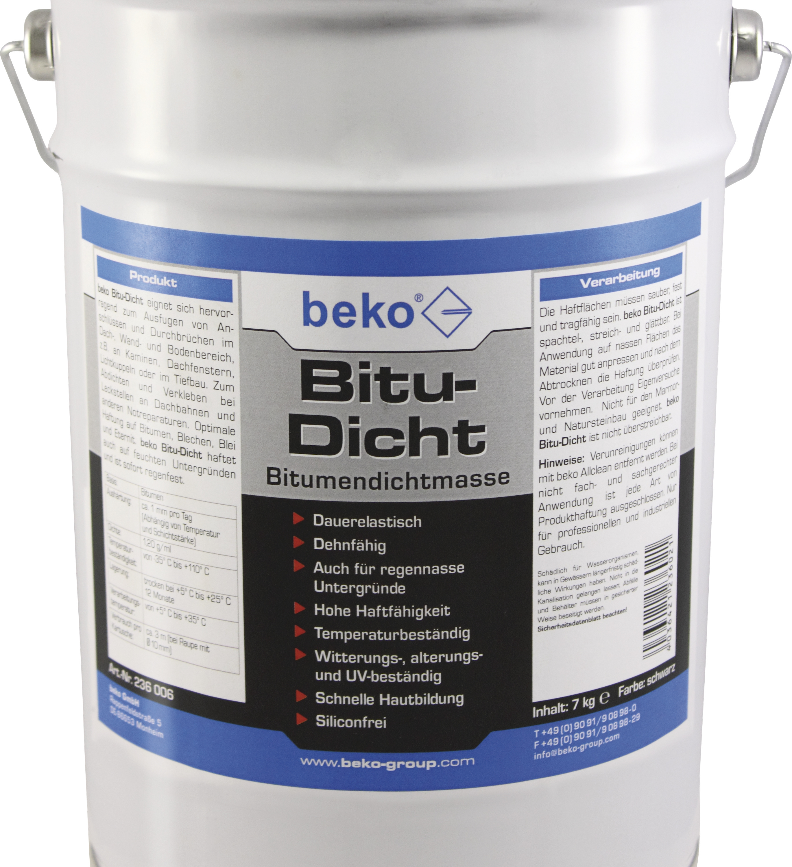 beko Bitu-Dicht 1-Komponenten-Bitumendichtmasse 6 kg 01699394