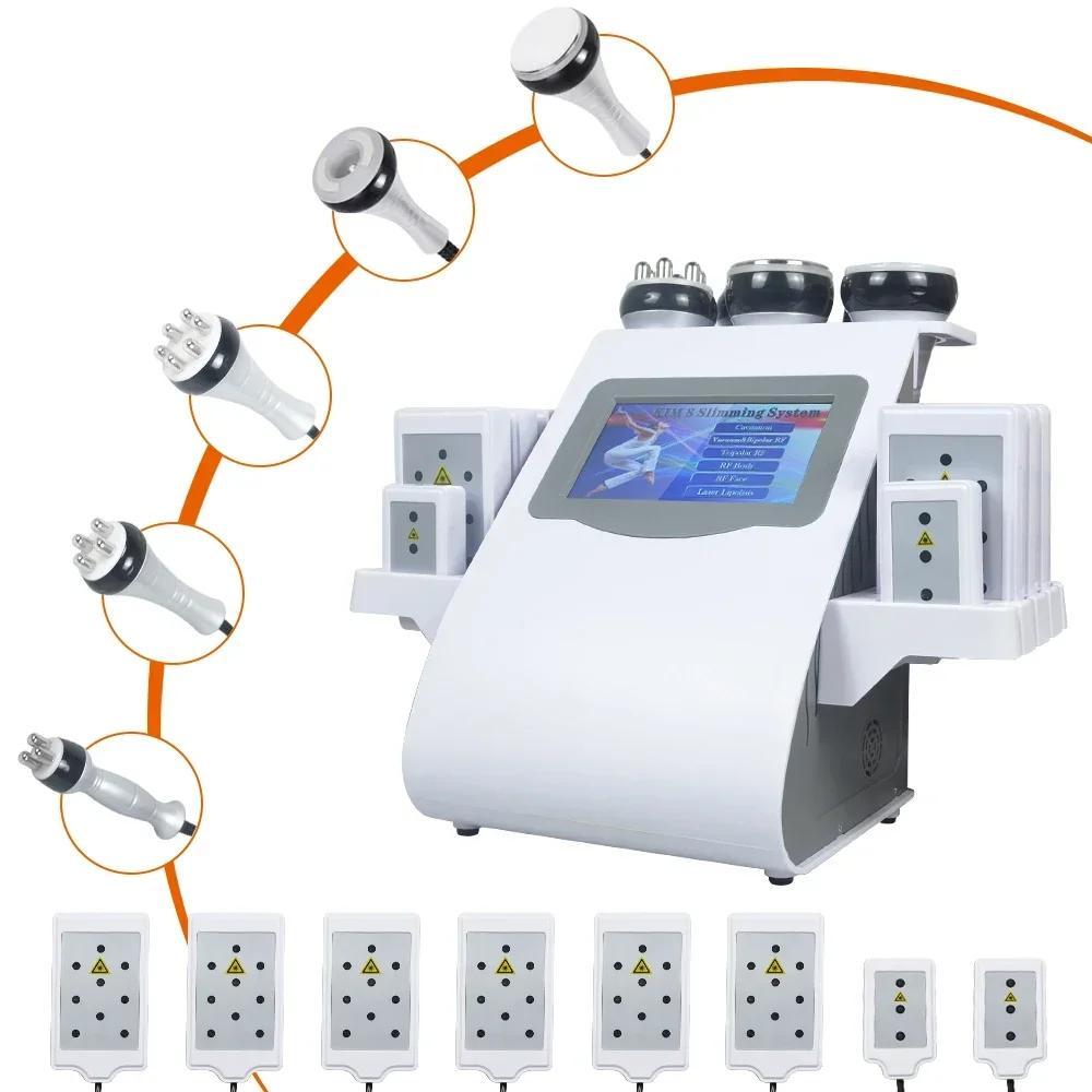 StarTech Kavitations Abnehmgerät - 6-in-1 40K Vakuum Kavitation Maschine - Körperstraffung - Fettabbau - Cellulite Entfernung - EU Stecker