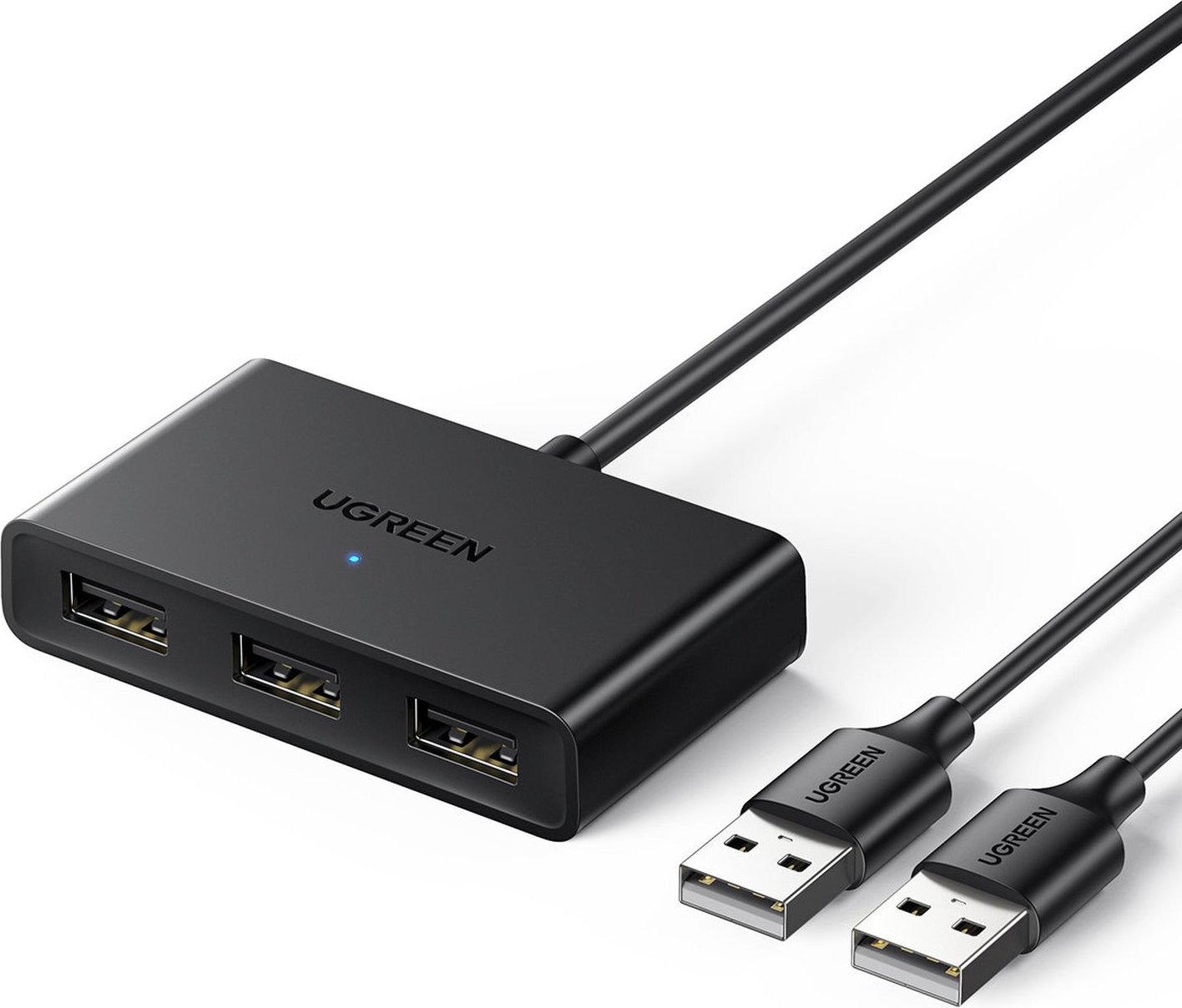 Ugreen Switch Adapter Schaltbox USB 2 Eingnge - 3 Ausgnge schwarz (CM409) B-3479-WP