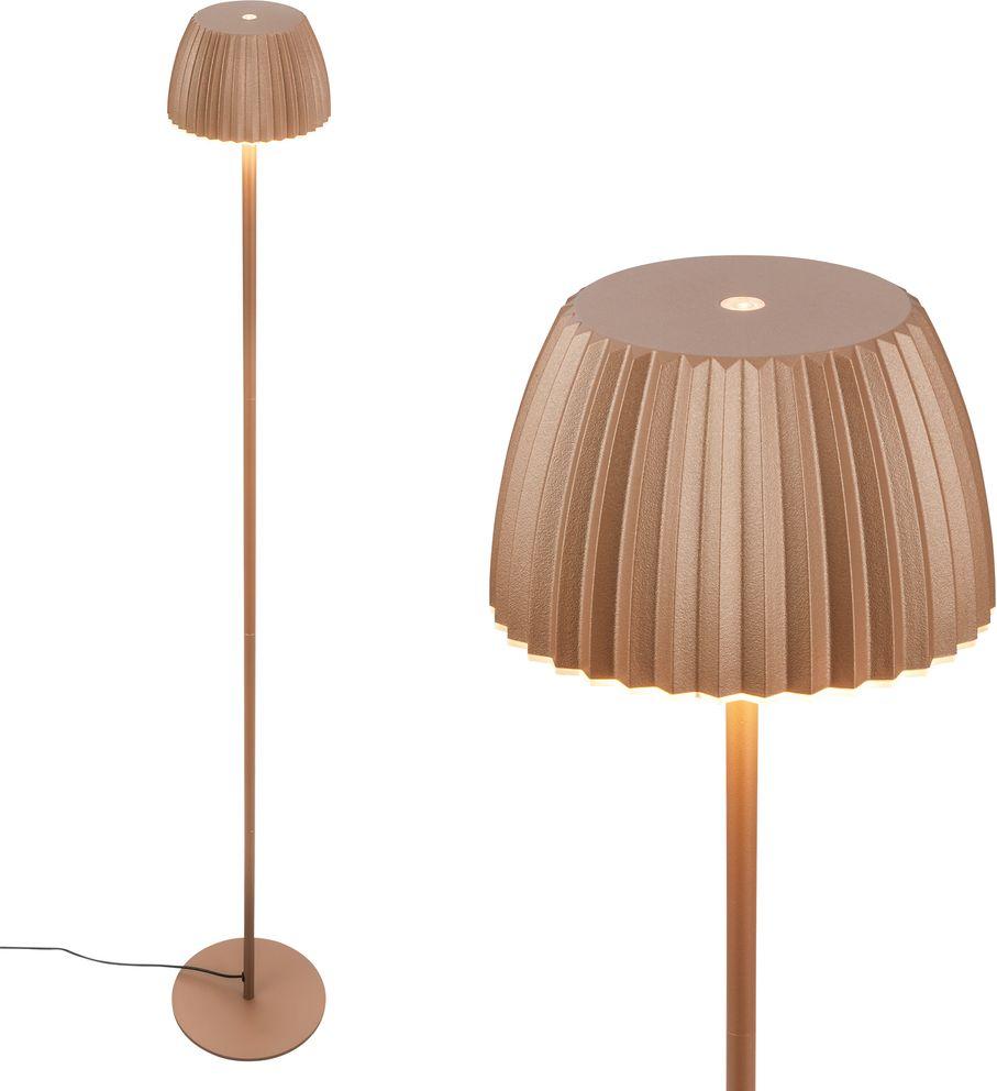 Briloner LUCA LED Stehlampe, Touch, Dimmbar, Warmweißes Licht, Lichtkante, Coffee, Ø19 x 124 cm
