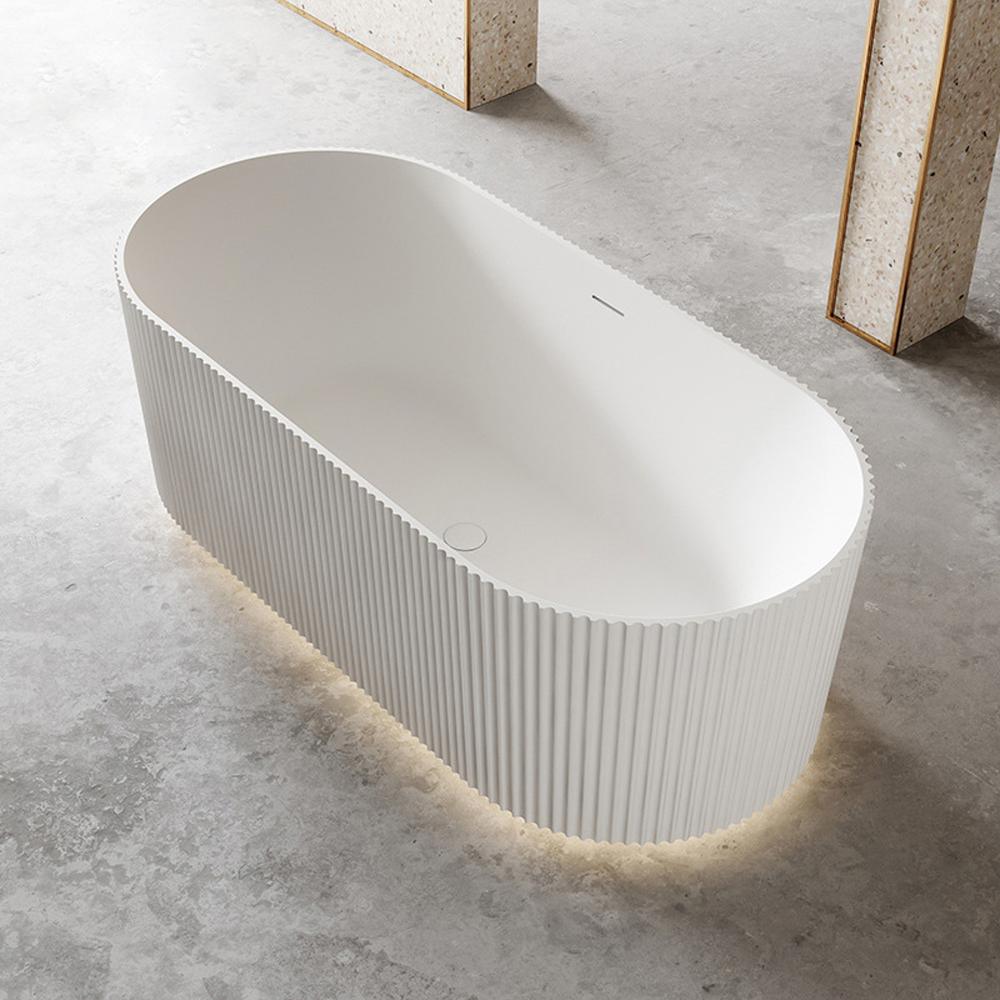 360Home Badewanne, ovale Badewanne, freistehende Badewanne, Badewanne für das Badezimmer, gestreifte Badewanne, LED-Badewanne150*75*58cm/TW-7681-150/
