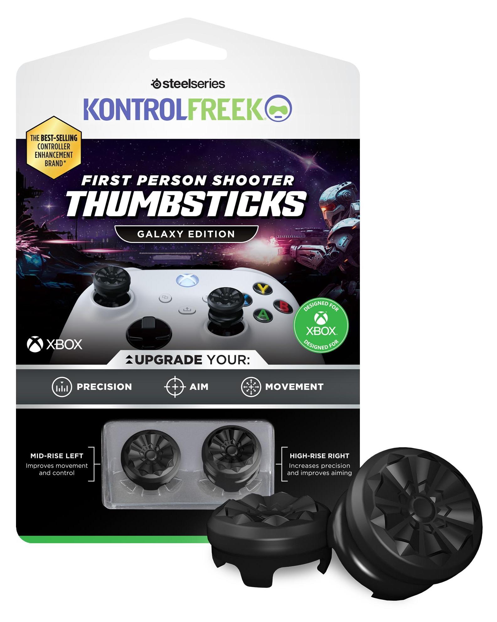 Steelseries 6200-XBX, Xbox One, Xbox Series S, Xbox Series X, Nástavce na analógové páčky, Čierna, Spojené štáty, 1 kusov, Škatuľa + blister
