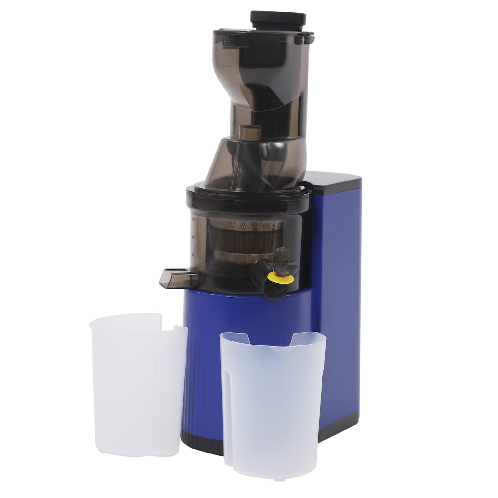 GreatDEshop2021 500ml Entsafter Spiral-Kaltentsafter 800W Gemüse- und Obstentsafter Blau JJFT89-000800EU WN