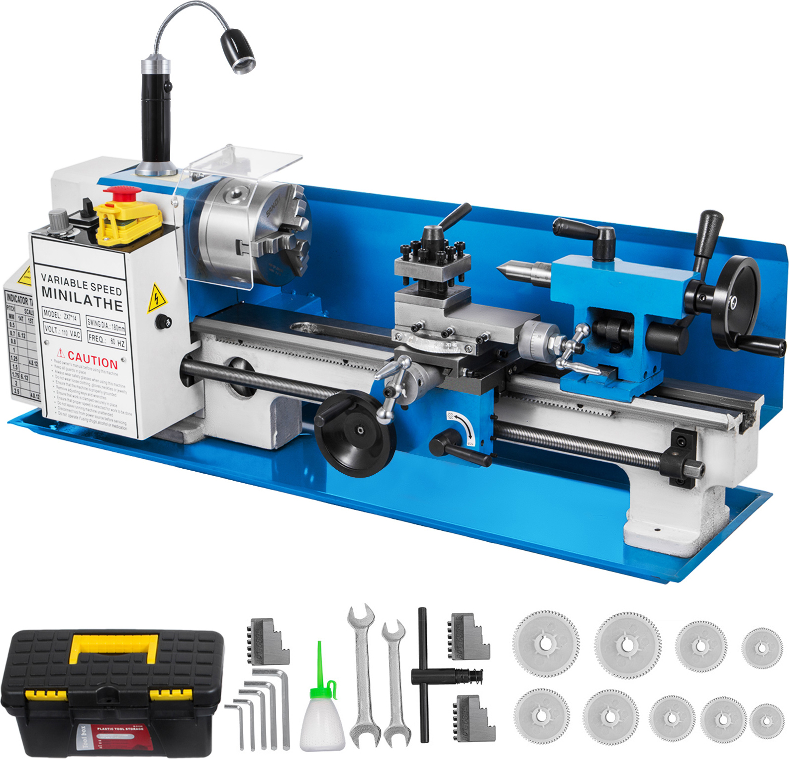 SucceBuy Mini-Metallfräser, 550 W, 7×14 Zoll, für die Bearbeitung und Formgebung von Mikroteilen