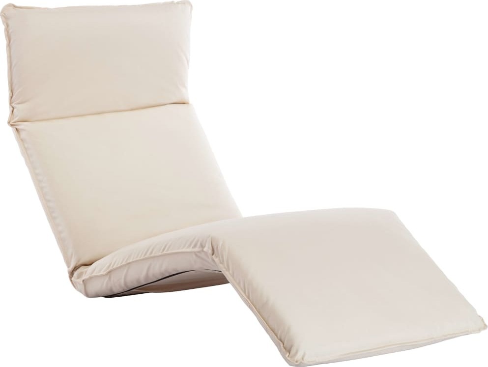 Prolenta Premium - Lehátko na opaľovanie Skladacia tkanina Oxford Cream white