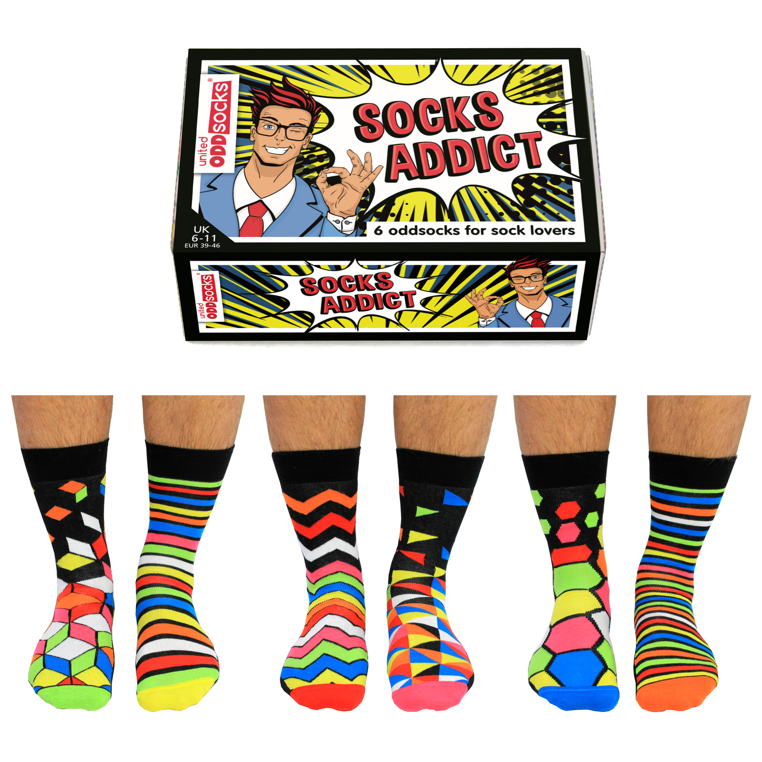 Socken Socktoberfest Oddsocks in 39-46 für Oktoberfest Fans Outfit im 6er Set