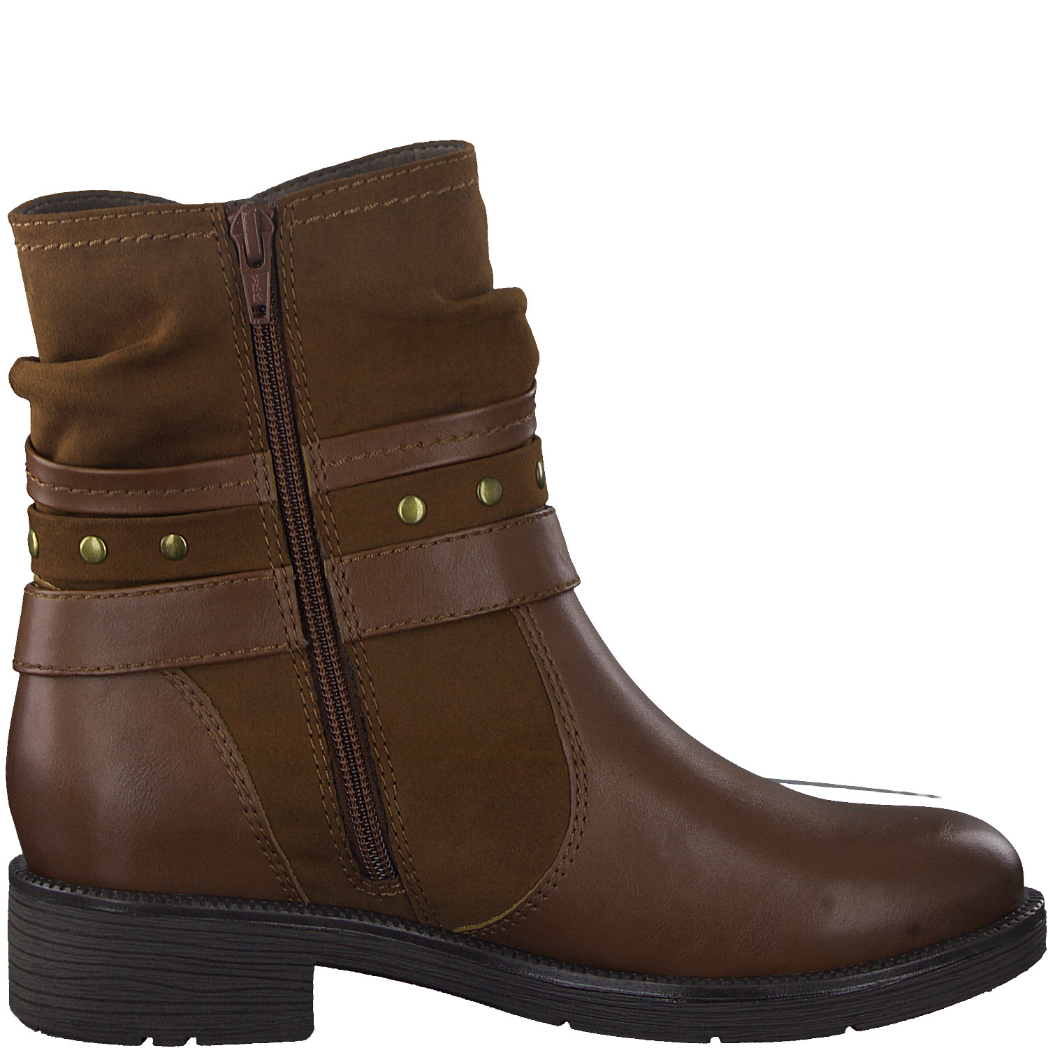 Jana Damen Stiefelette 8-8-25495-27 305 H-Weite modische Boot Schuhe für jeden Anlass weite Schuhweite Reißverschluss 8-8-25495-27_braun