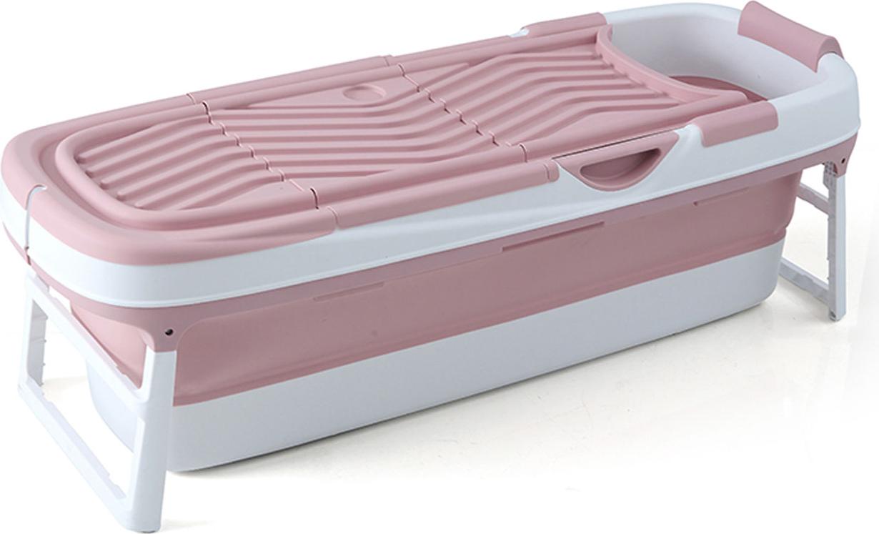 FlinQ Group BV FlinQ faltbare Badewanne – für Erwachsene – zusammenklappbar – mobiles Sitzbad – auch für Kinder – 121 cm – Rosa