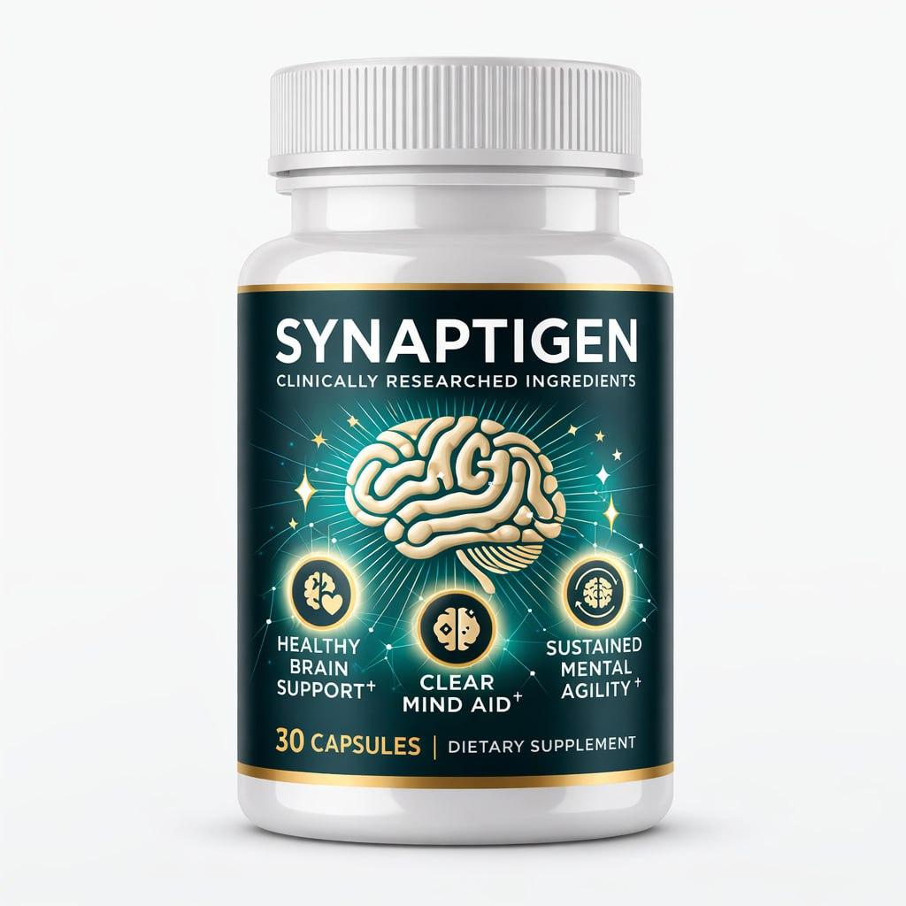GLOBAL D LTD Synaptigen – Kapseln zur Unterstützung von Gehirn & mentaler Klarheit - 30 Kapseln