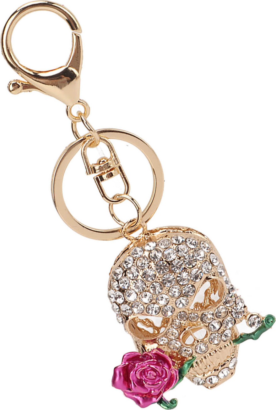 Cocosity Totenkopf-Schlüsselanhänger,Auto-Schlüsselanhänger,Handtaschen-Schlüsselanhänger,Cooler Schlüsselanhänger,Strass-Totenkopf,Schlüsselanhänger