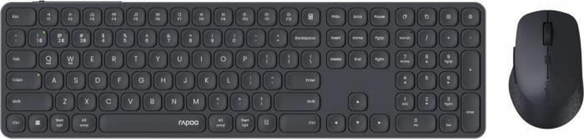 Tastatur mit Maus Rapoo 9810M Grau AZERTY S71023629