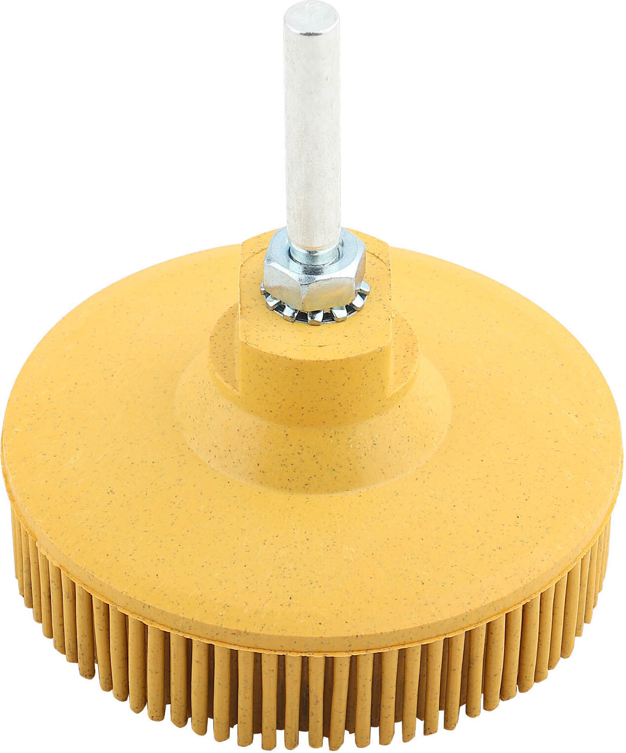 TWO TREES 3-Zoll-Bürstenscheibe Schleifgummi-Bürste Entgraten Polieren Schleifscheibe Gelb