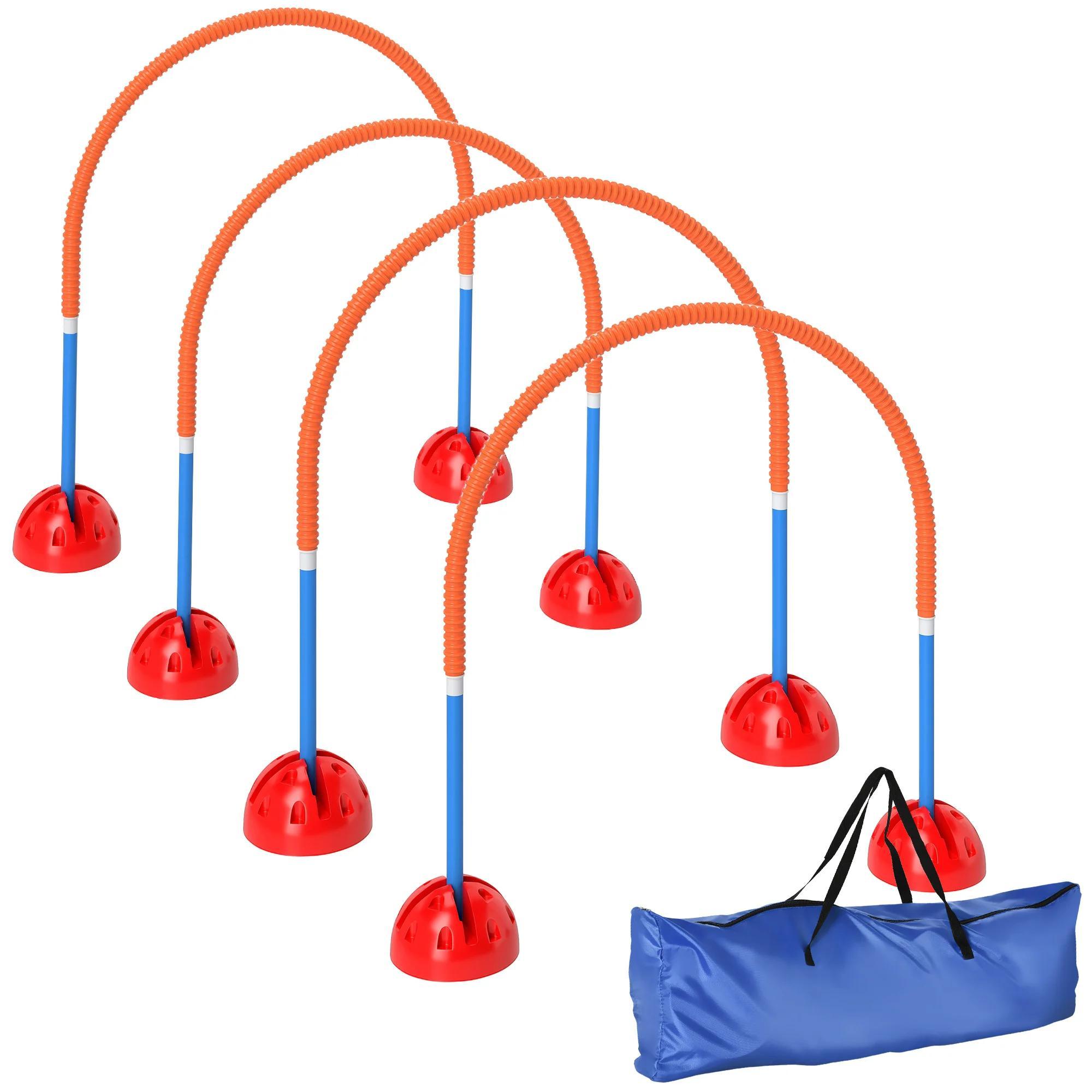StarTech Agility Set für Hunde - Trainingsausrüstung - 4-teiliges befüllbares Kunststoffset - Für Hundetraining