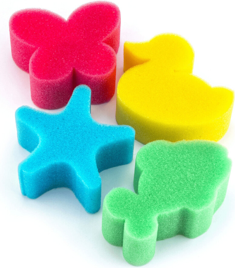 Babyparty-Obst-Badepads, 2er Set Mit Erdbeer- Und Orangendesign - Ultraweiche PVA-Massageschwämme Für Hautpeeling