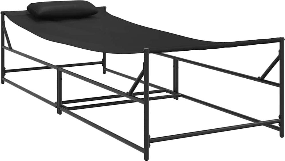 Sonnenliege Anthrazit 200 x 74 x 73 cm Textilene und Stahl