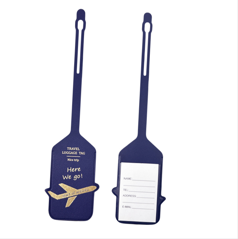 INF Stilvoller Gepäckanhänger aus Kunstleder zur einfachen Identifizierung Blau 378179