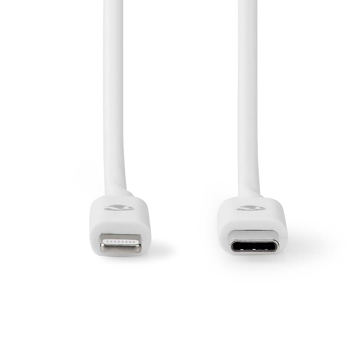 Nedis Lightning kábel - USB 2.0 - Apple Lightning 8-pin - Konektor USB-C - 480 Mb/s - Poniklovaný - 1,00 m - Okrúhly - PVC - Biely - Štítok