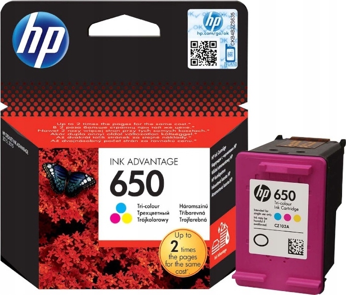 Original HP CZ102AE 650 INK Advantage Farbtinte