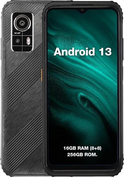 AGM H6, 16,7 cm (6.56"), 8 GB, 256 GB, 50 MP, Android 13, Čierna