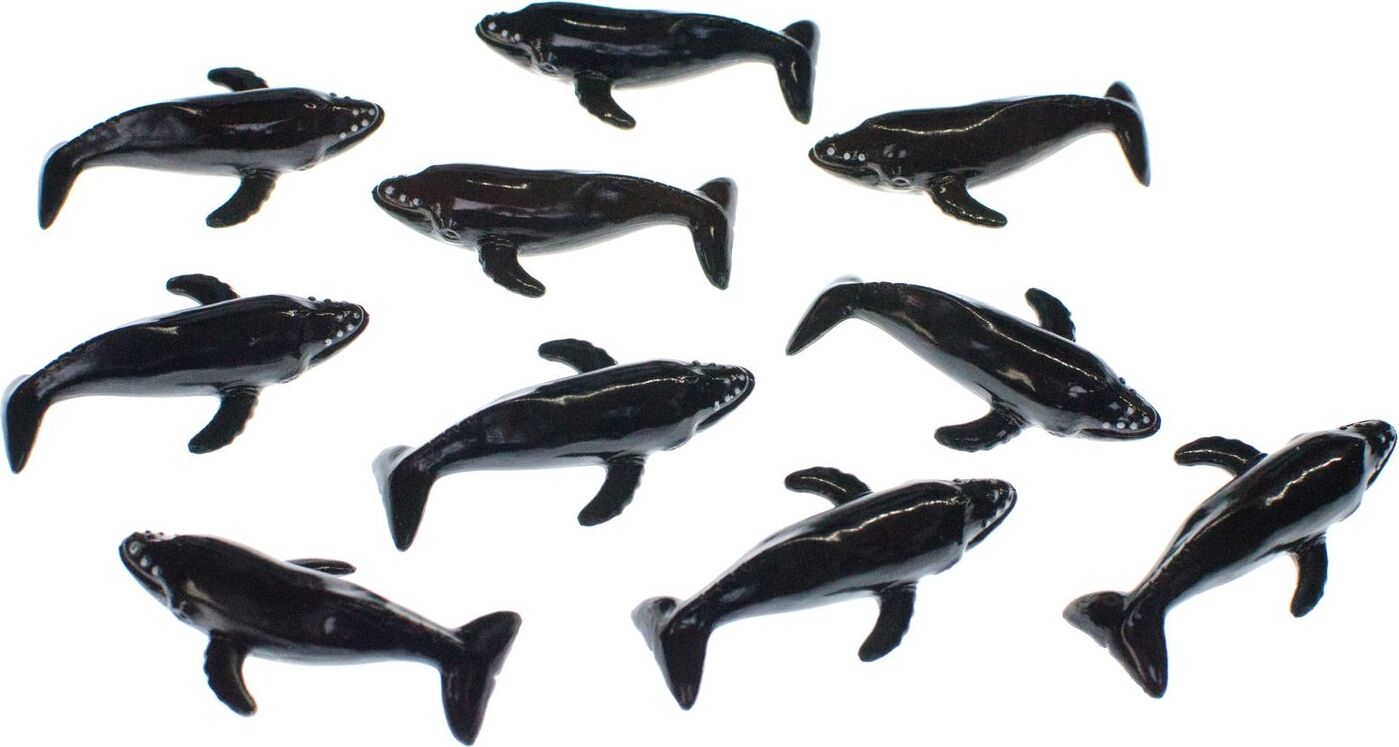 10x Buckelwal Wal Aufstellfigur Tierfigur Miniblings Meer Tier schwarz 6 3cm FIG002Jul17Ma