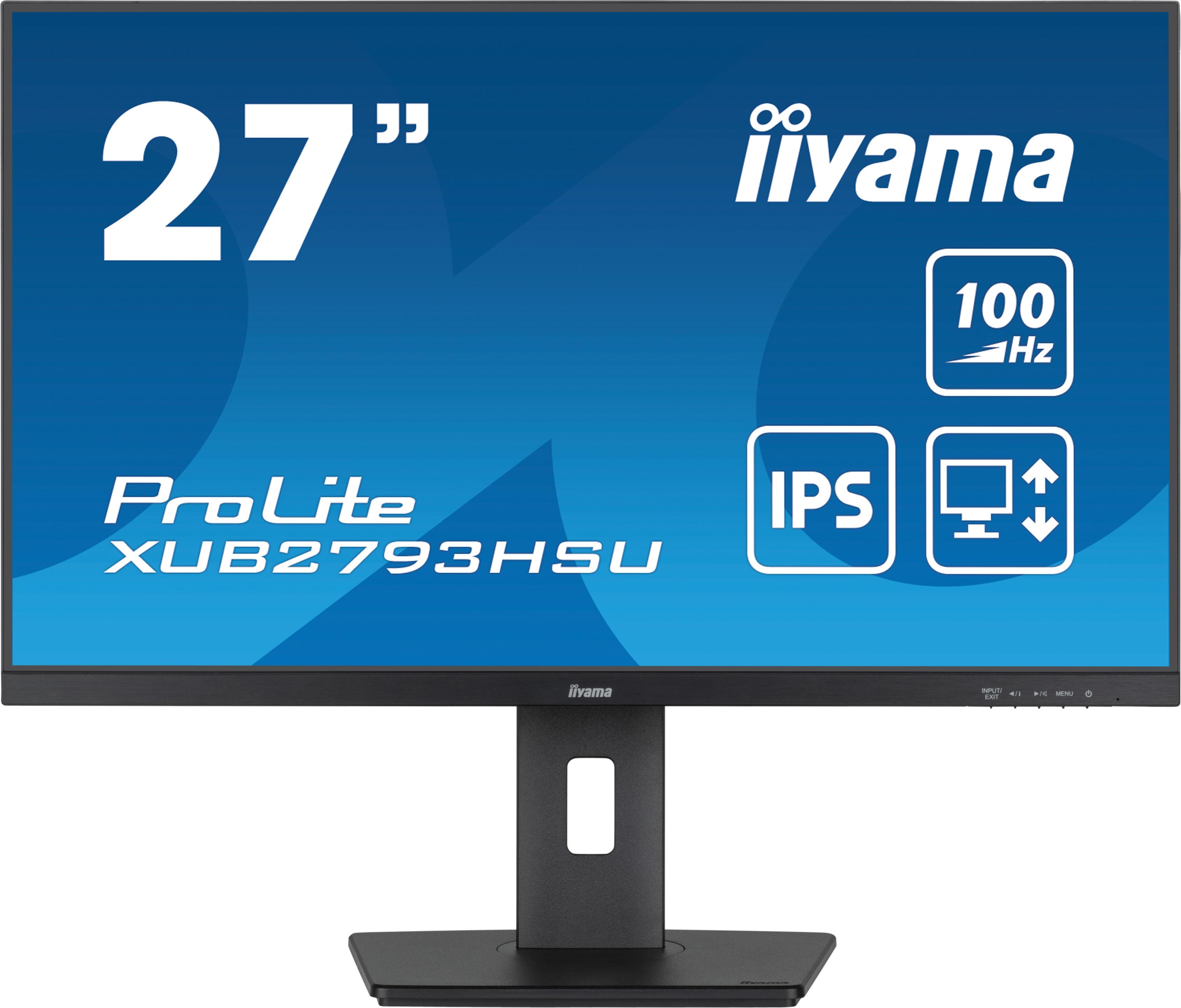 Monitor ProLite XUB2793HSU-B6, Schwarz, 27 Zoll, Full HD, IPS, 100 Hz, 1 ms